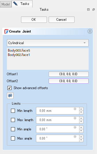 「Show advanced offsets」をチェック