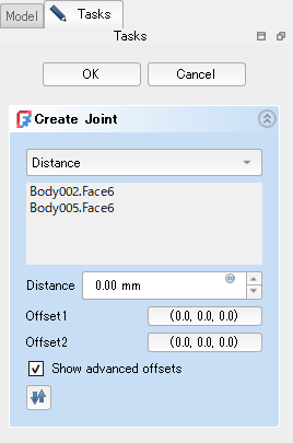 「Show advanced offsets」をチェック