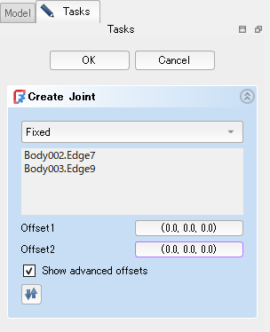 「Show advanced offsets」をチェック