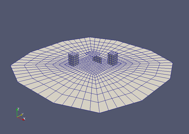Meshes (ground and obstacle surface)